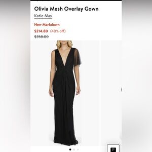 Katie May Black One Shoulder Gown